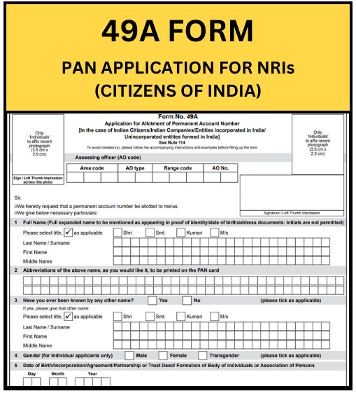 49A PAN form